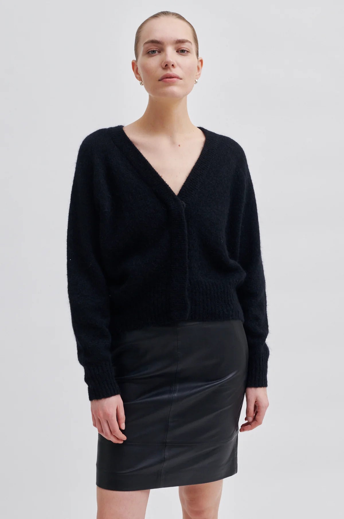 Francie mini leather skirt