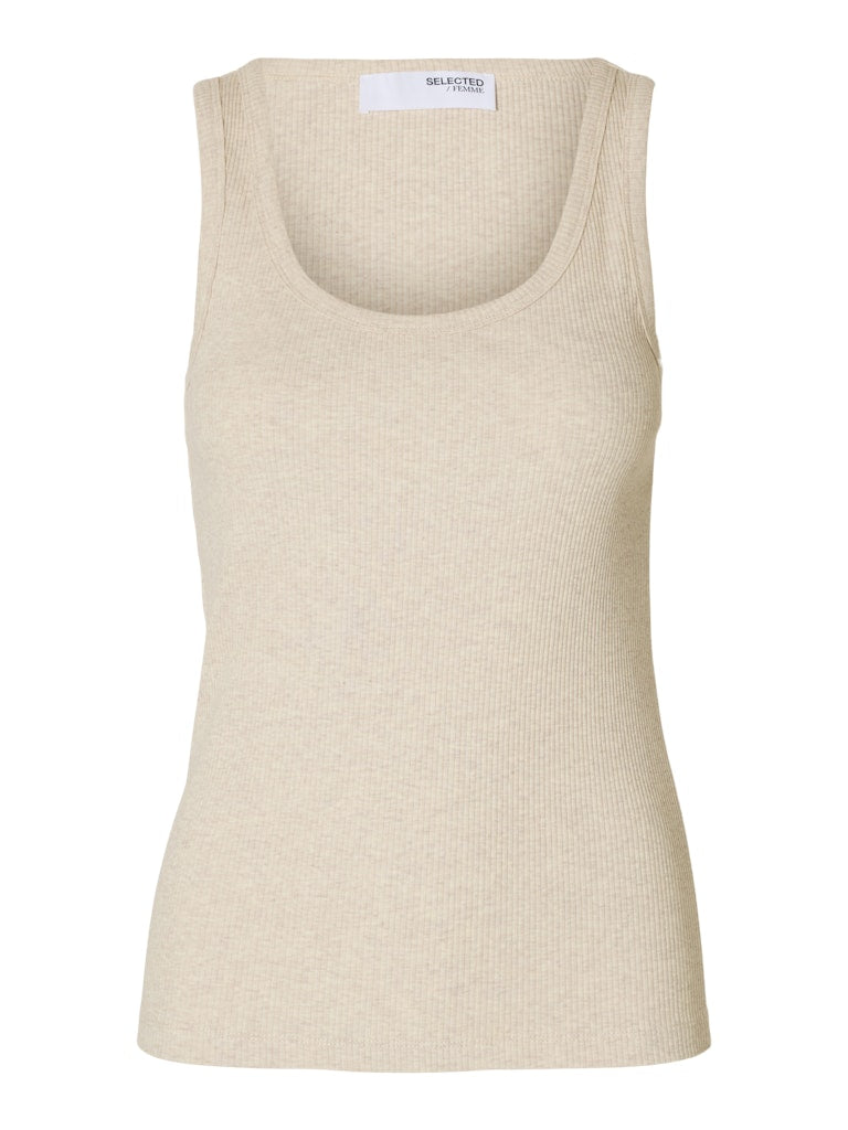 Slf Anna Tank top u-neck oatmeal