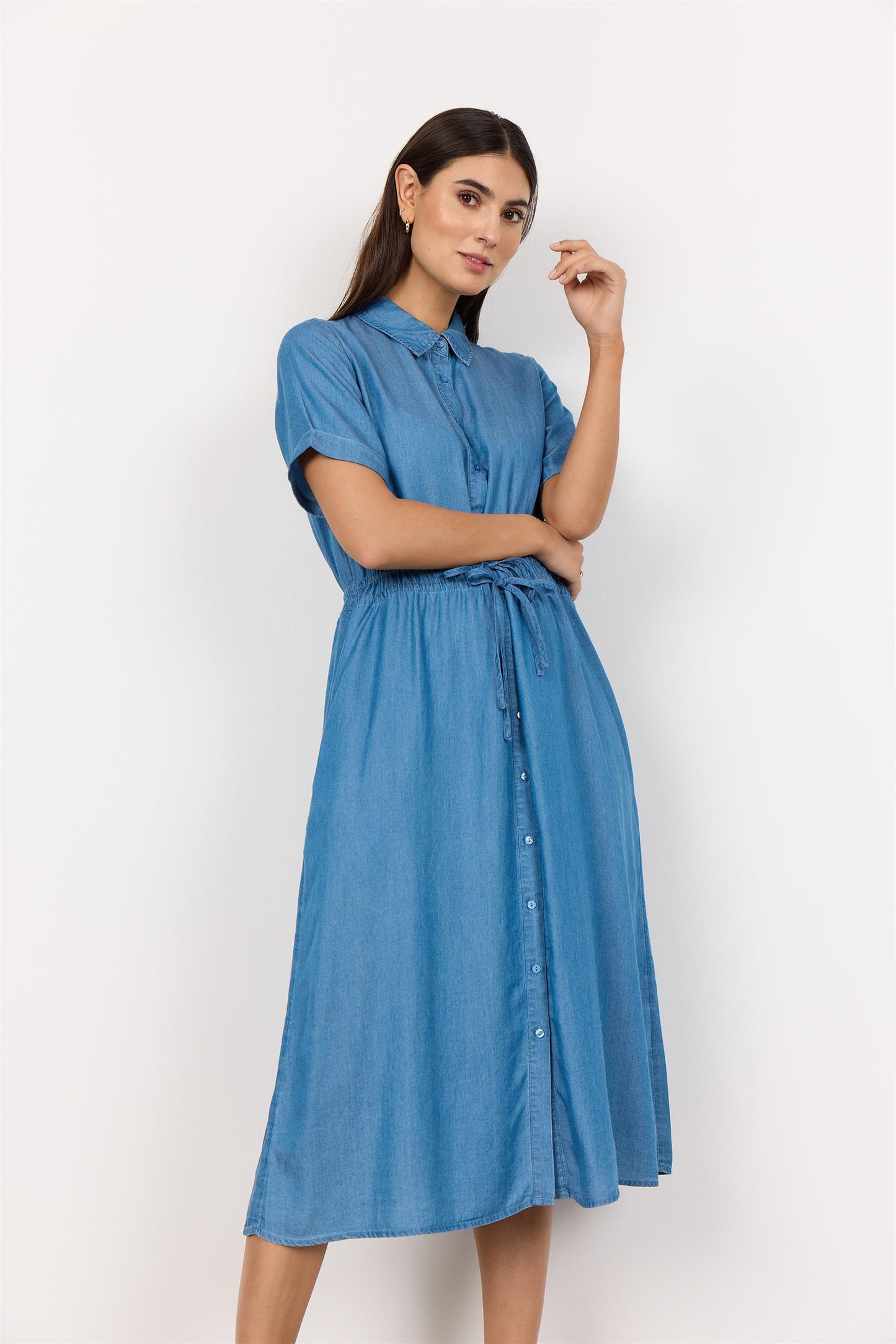 Tencel kjole denimblå