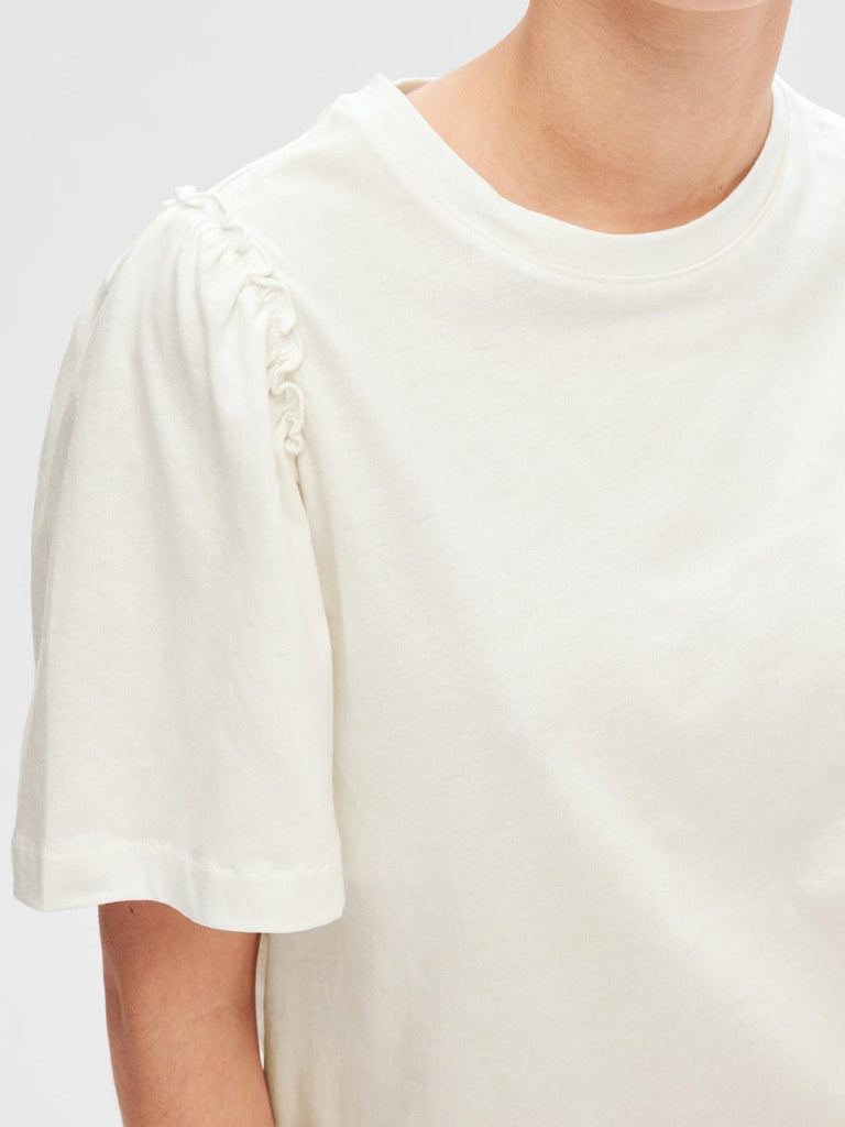 SlfPenelope 2/4 ruffle T-shirt Off-white