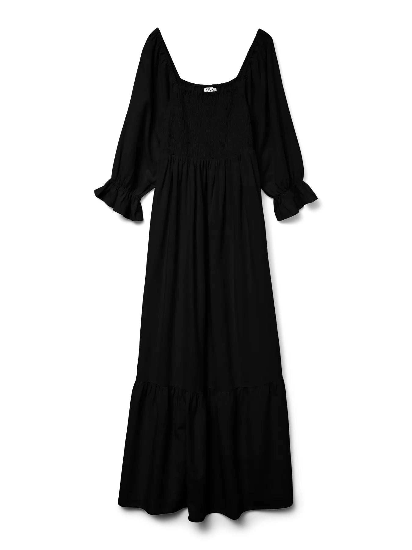 VMMARIELL 3/4 Squareneck ankle dress black