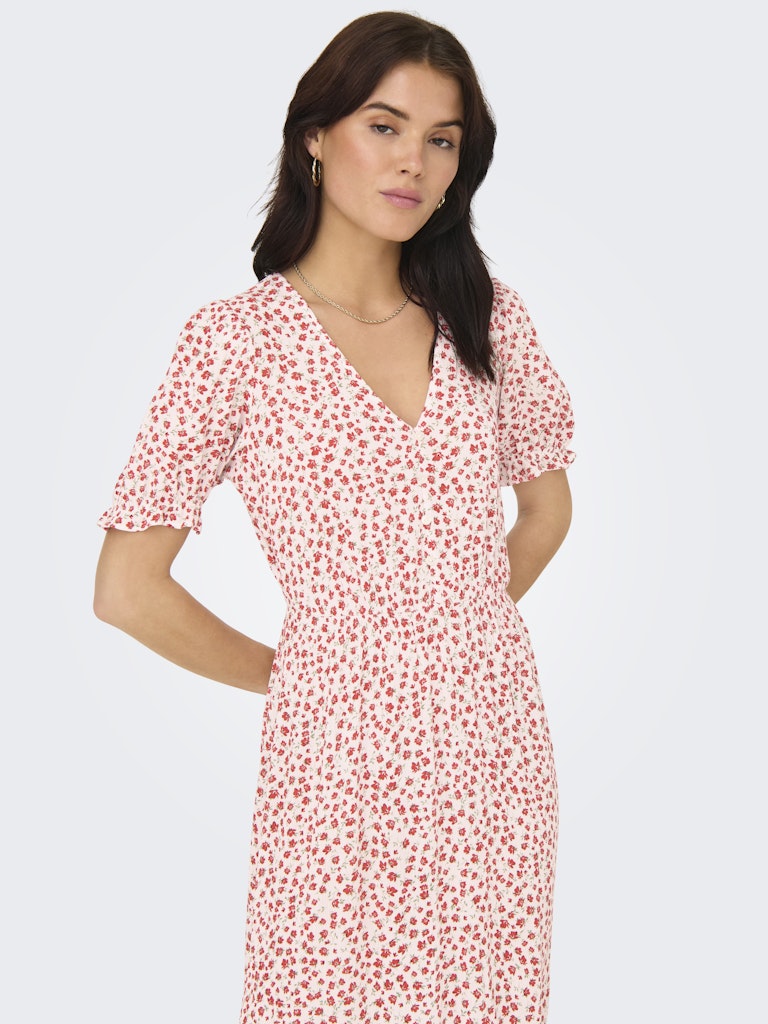 Kjole ONLChianti SS Long Dress Rød
