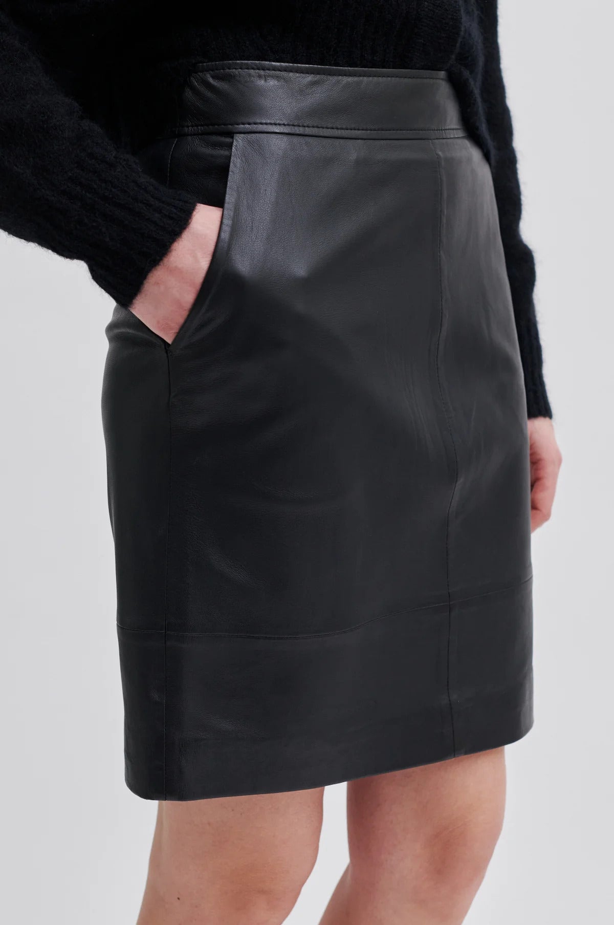 Francie mini leather skirt