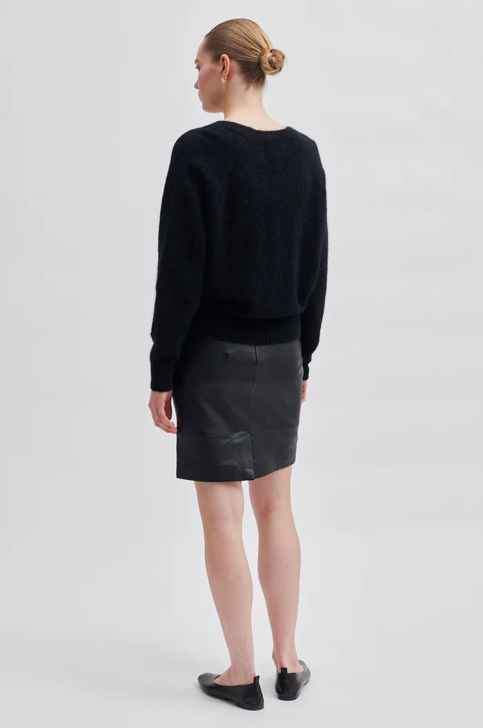Francie mini leather skirt
