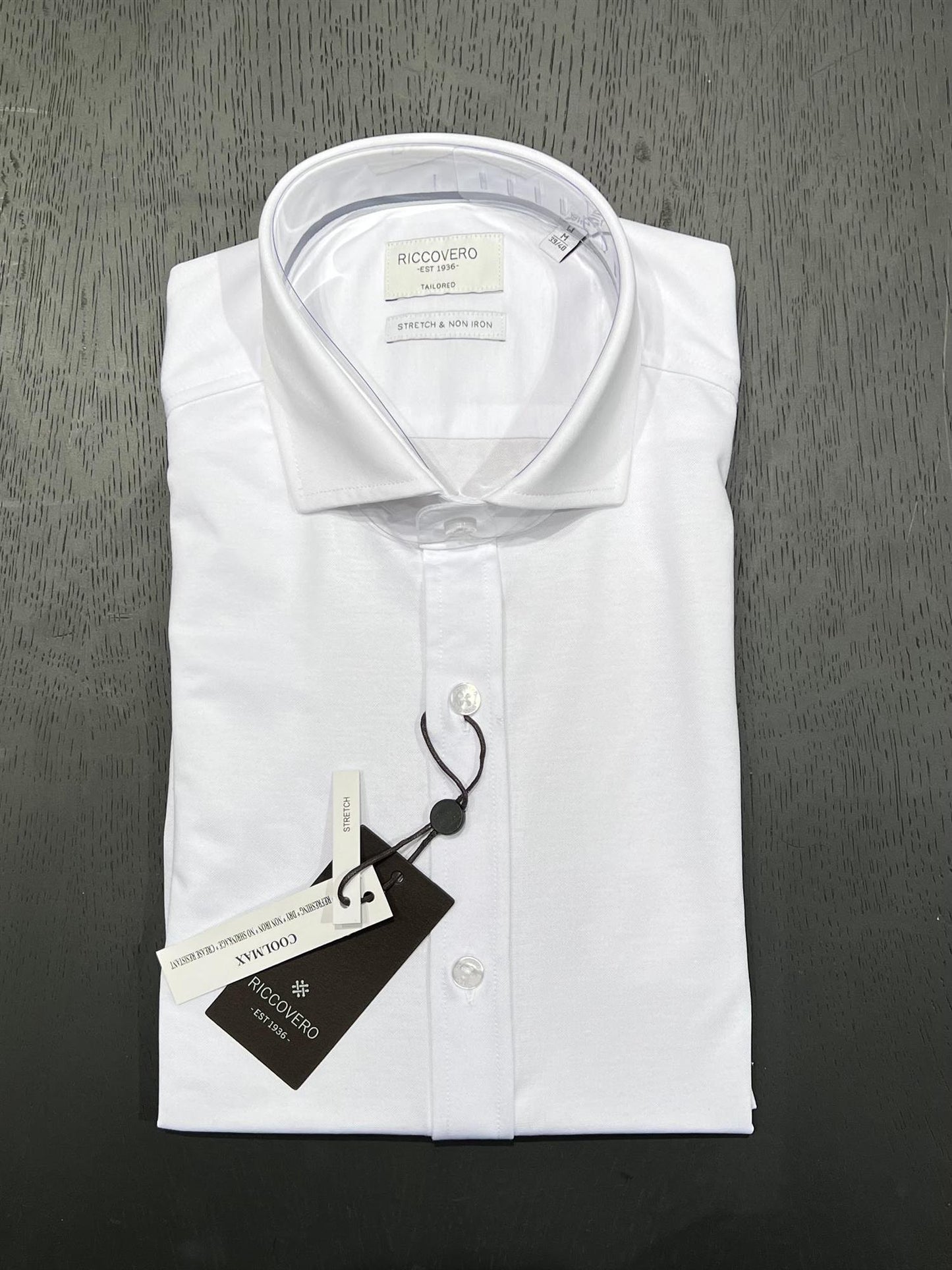 Leo slim fit stretch white