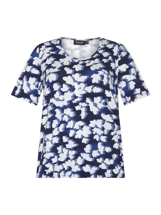 T-skjorte flower navy