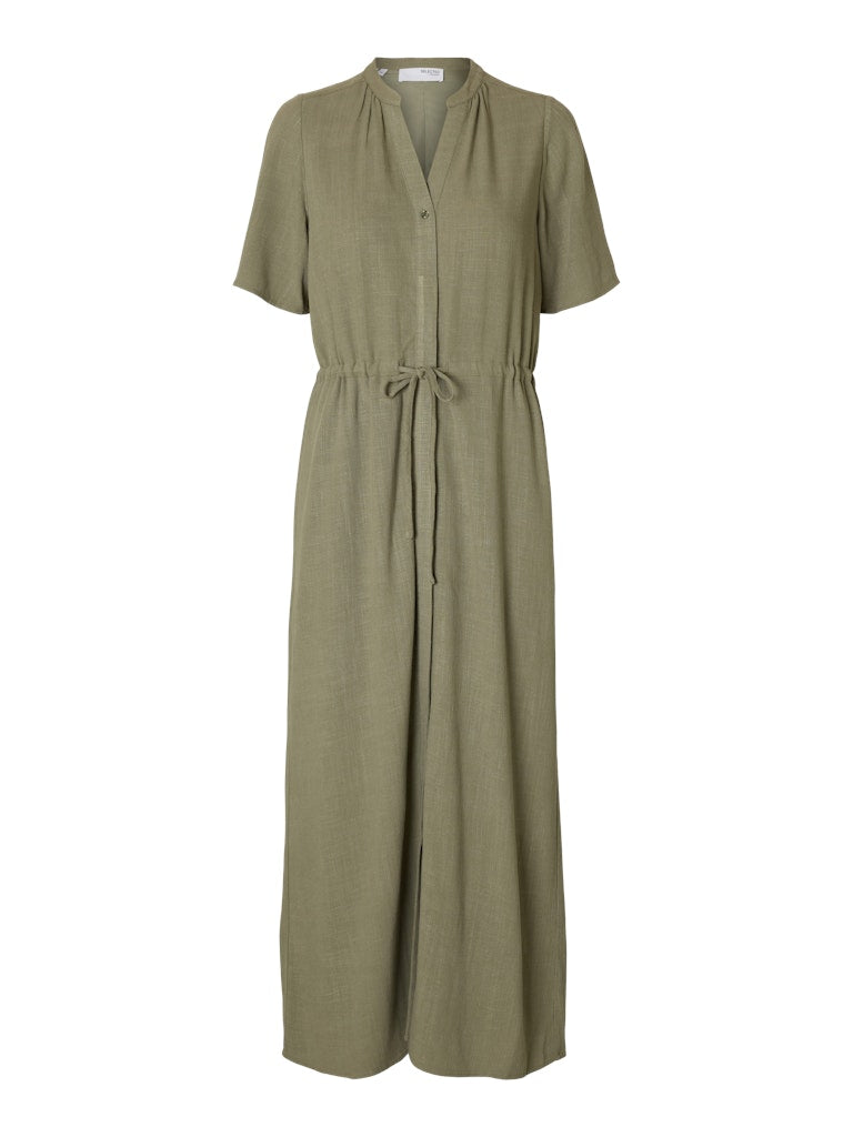 SLFVIVA Damina SS Ankel Sun Dress Grønn