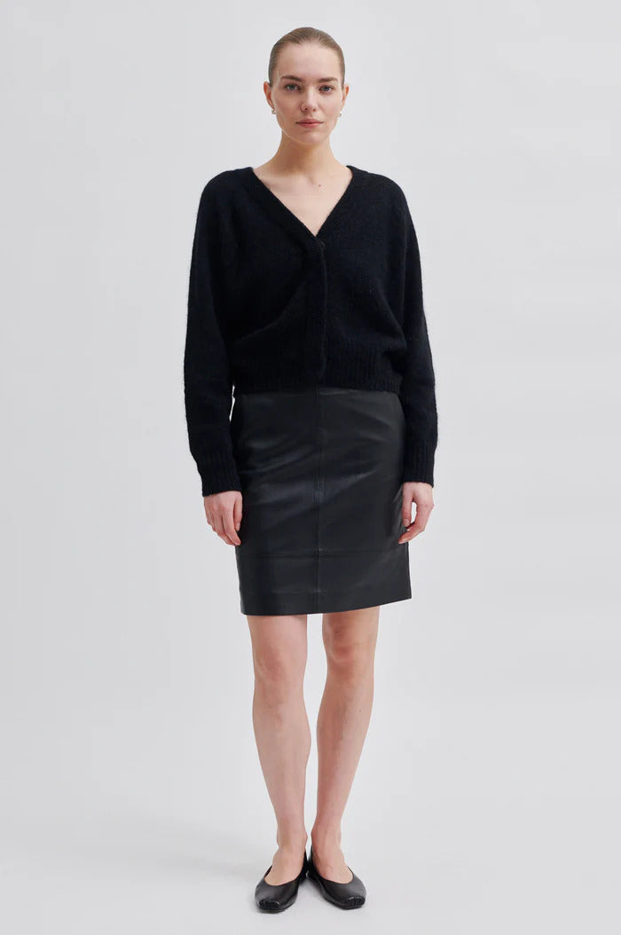 Francie mini leather skirt