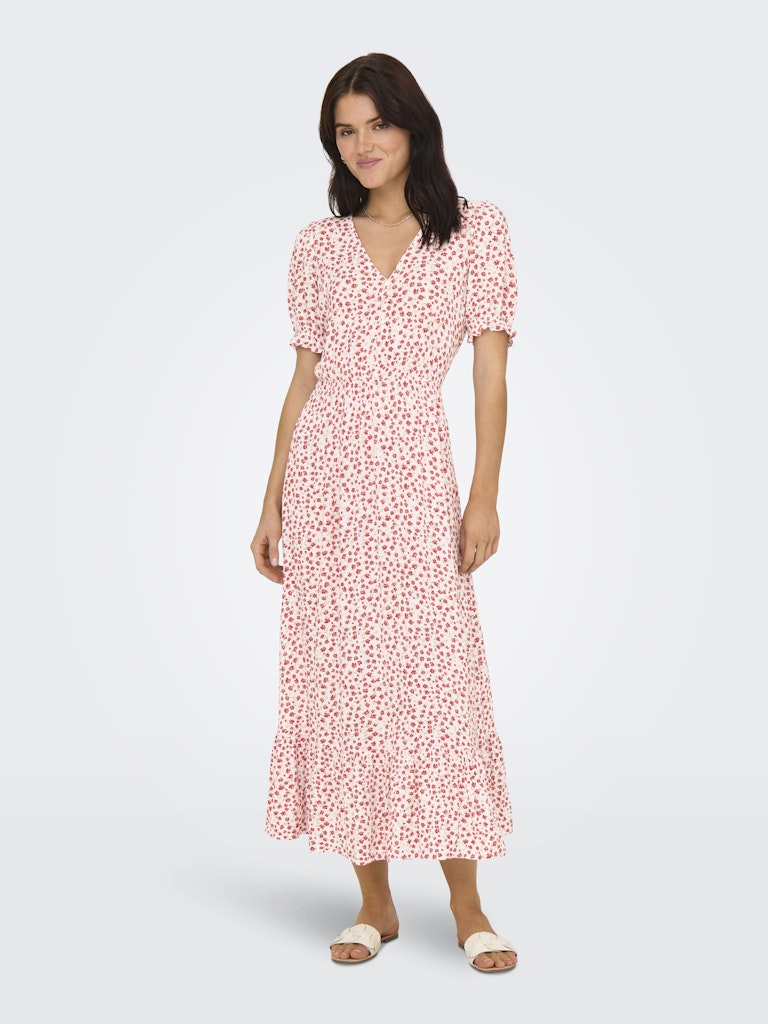 Kjole ONLChianti SS Long Dress Rød