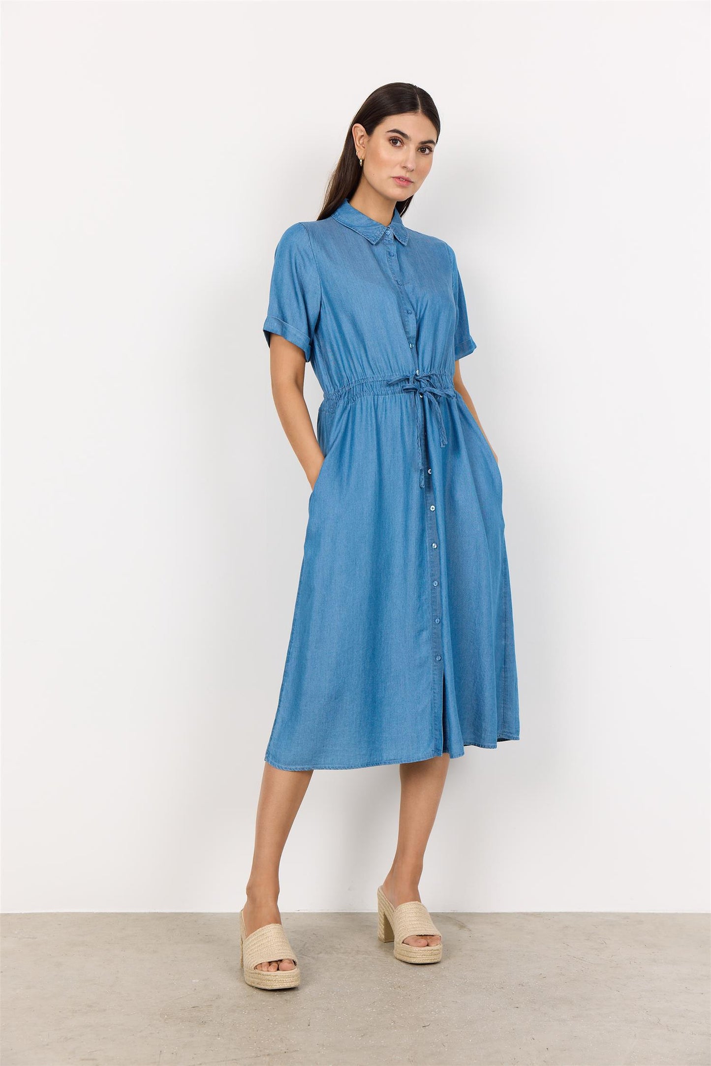 Tencel kjole denimblå