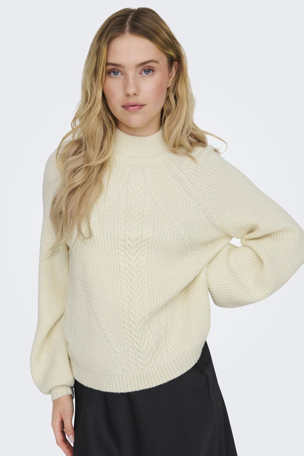 Onlkatia Ls Detail Highneck Noos Knt