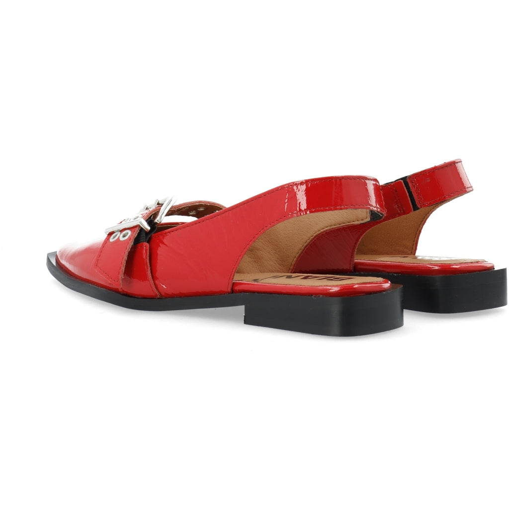 BIAVICTORIA Single Buckle Slingback Leather Red