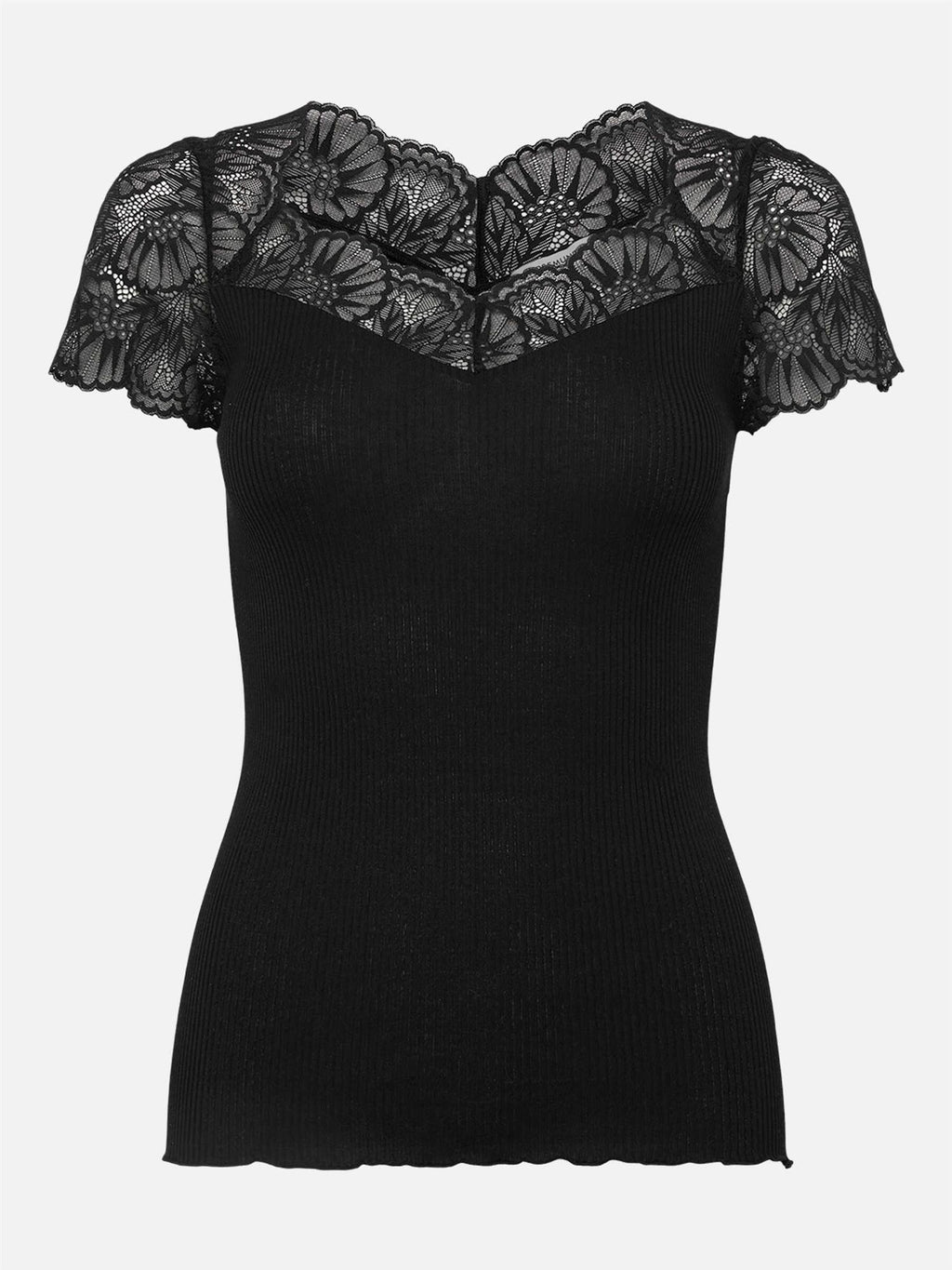 Beatha Silk Capsleeve T-shirt - black
