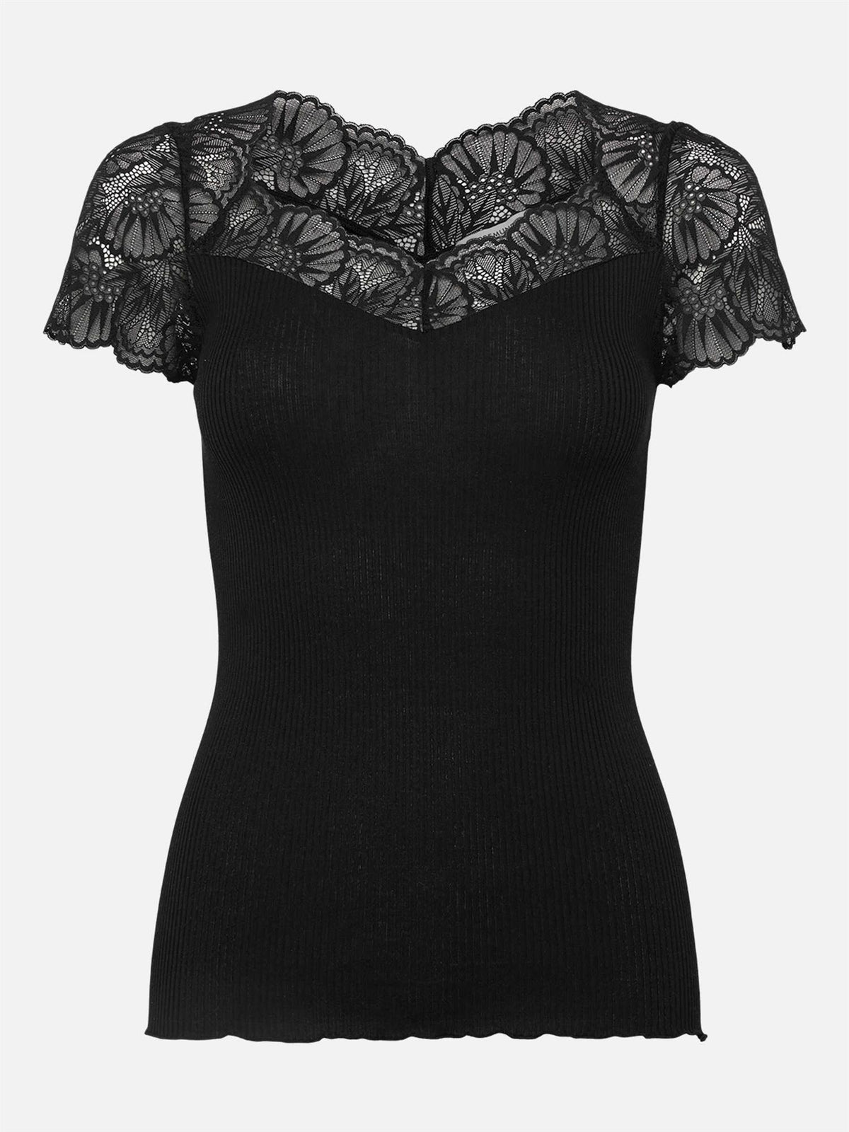 Beatha Silk Capsleeve T-shirt - black