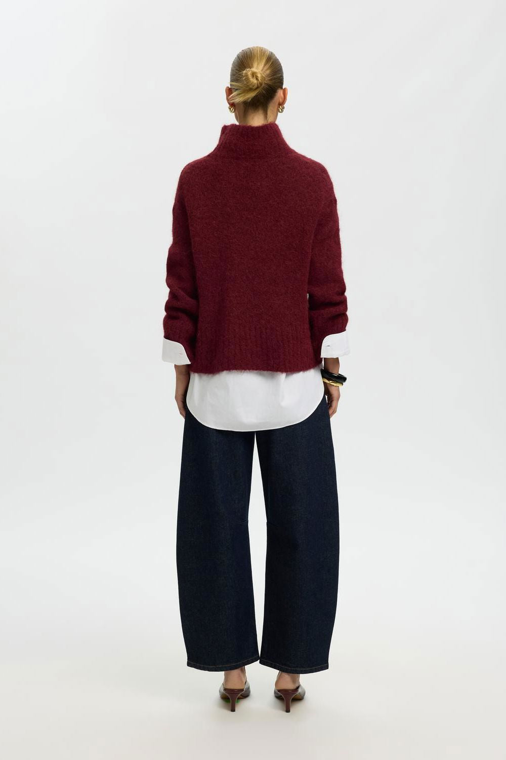 Slwgabriella Ls Knit High Neck Noos