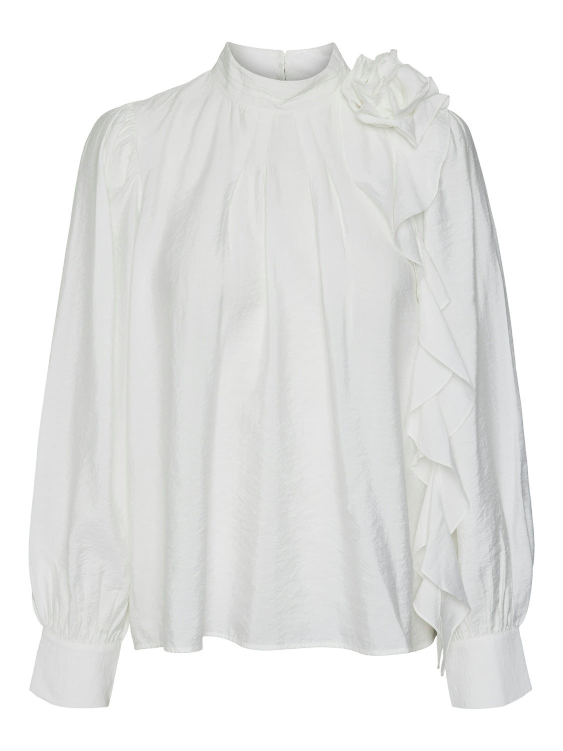 Bailey topp ls frill top Snow white