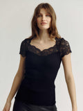 Beatha Silk Capsleeve T-shirt - black