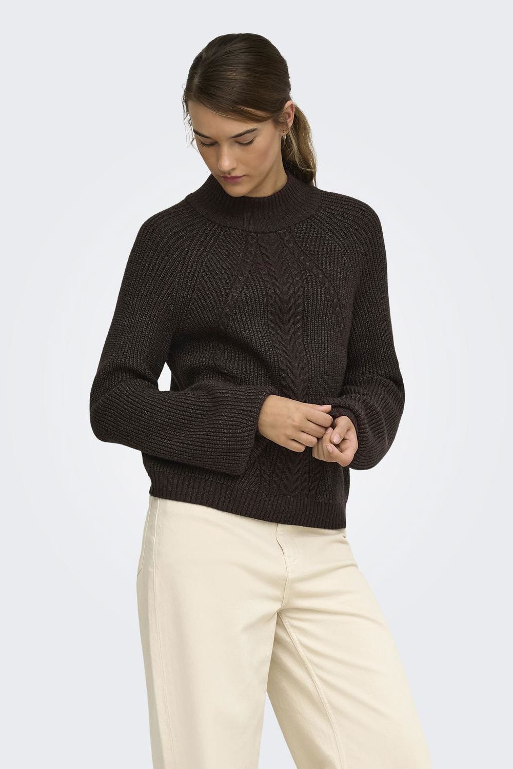 Onlkatia Ls Detail Highneck Noos Knt
