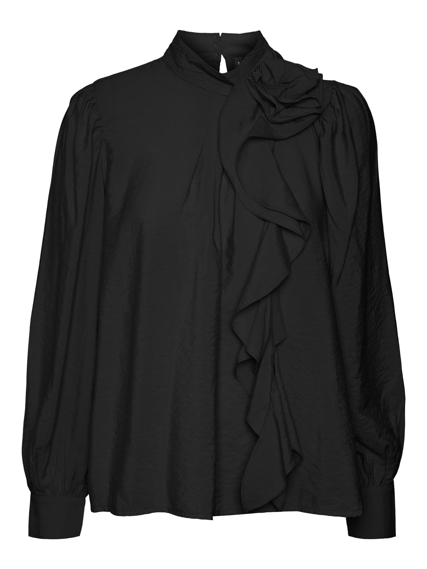 Bailey topp ls frill top black