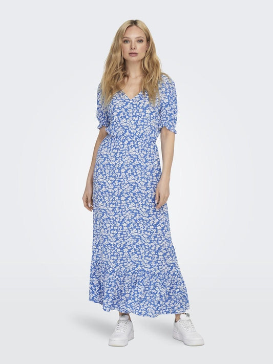 Kjole ONLChianti SS Long Dress Blå