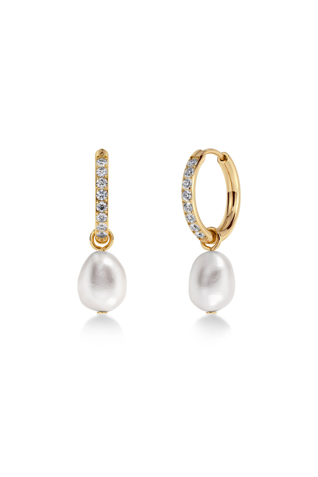 Perla Hoops Sparkle Gold