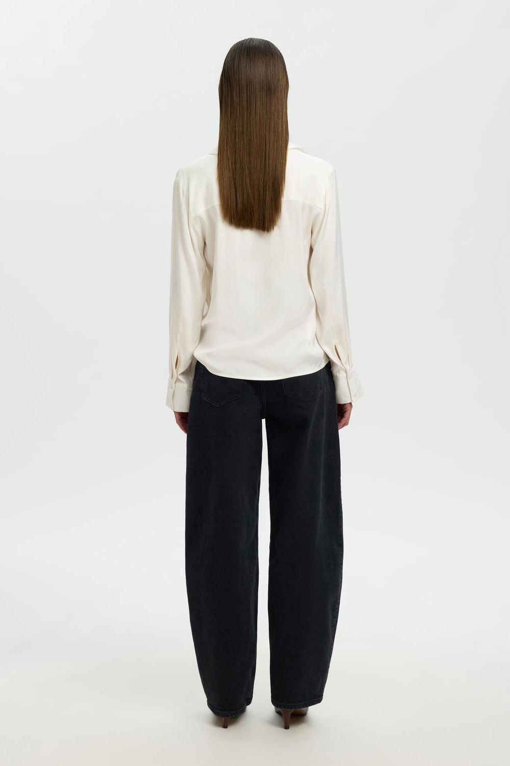 Slwjonna Reg Ls Open Collar Shirt Noos
