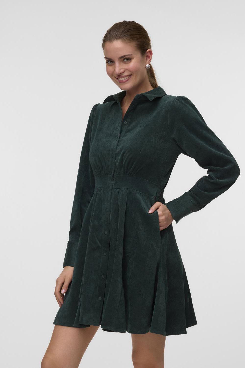 Awane Ls Short Shirt Dress