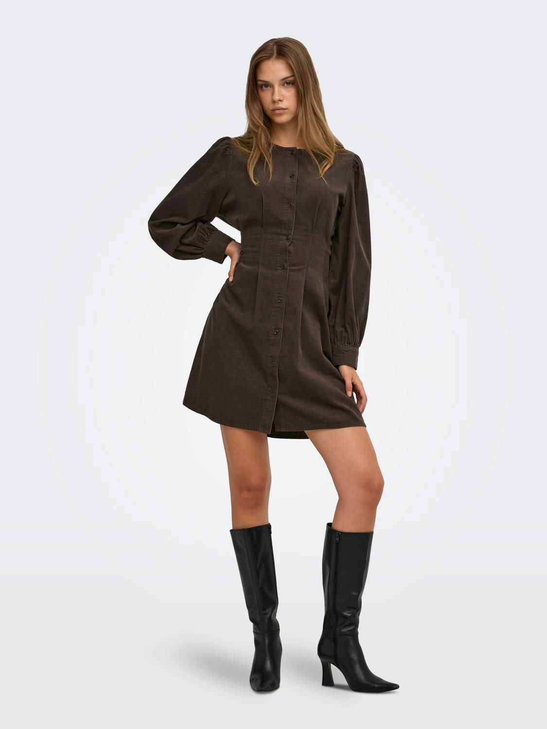 Onlnessa L/s Balloon Cord Dress Pnt