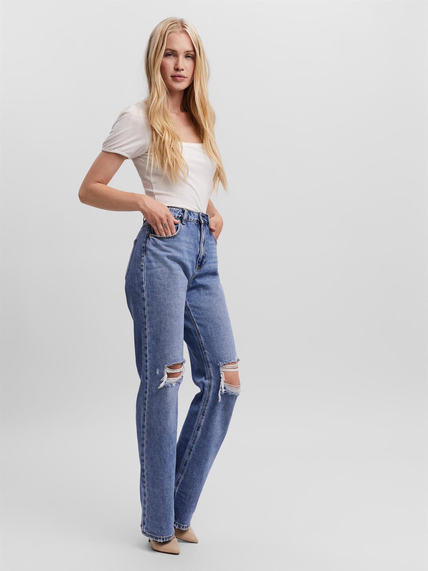 Kitty high waist straight jeans