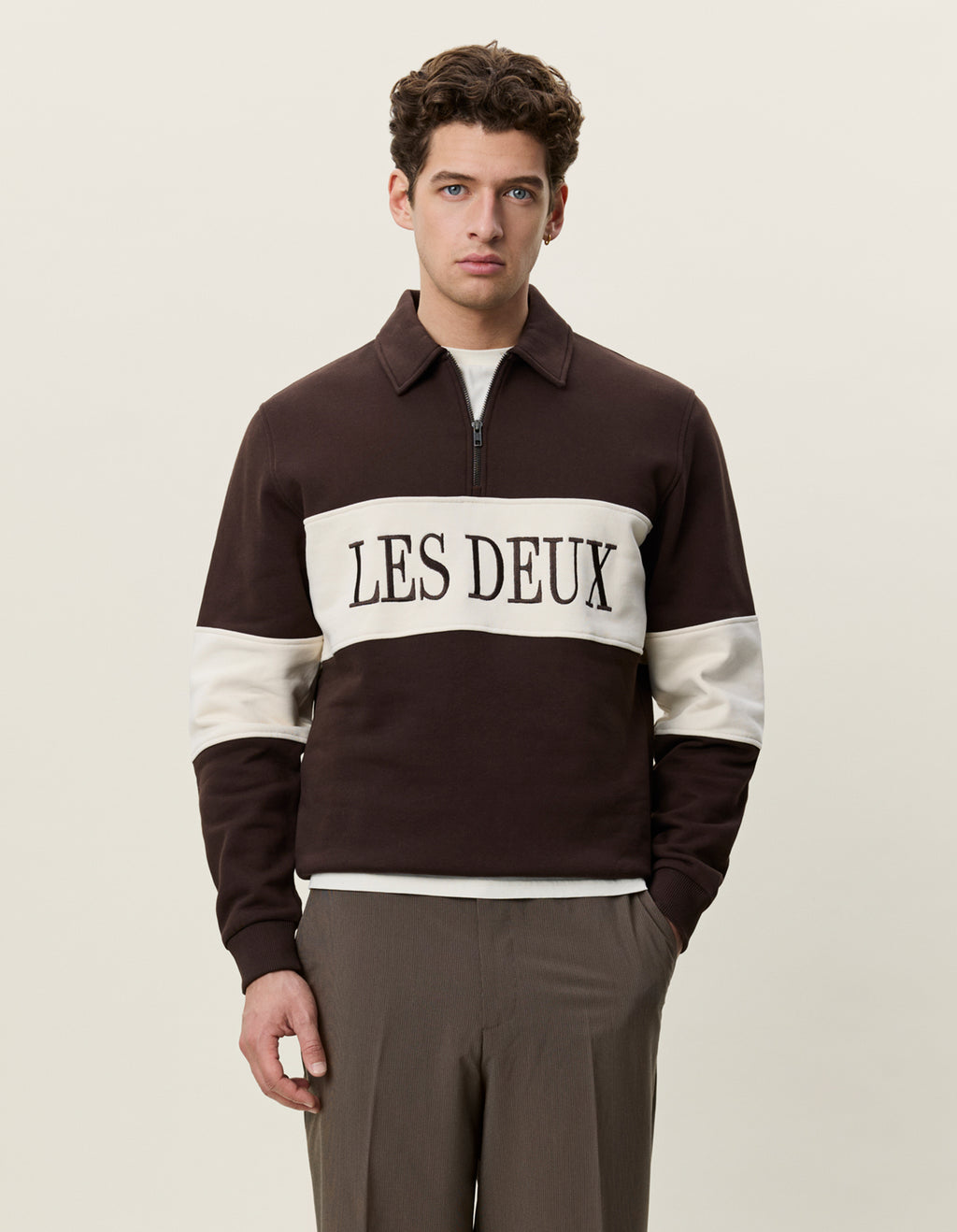 Zipper Rugby Sweatshirt