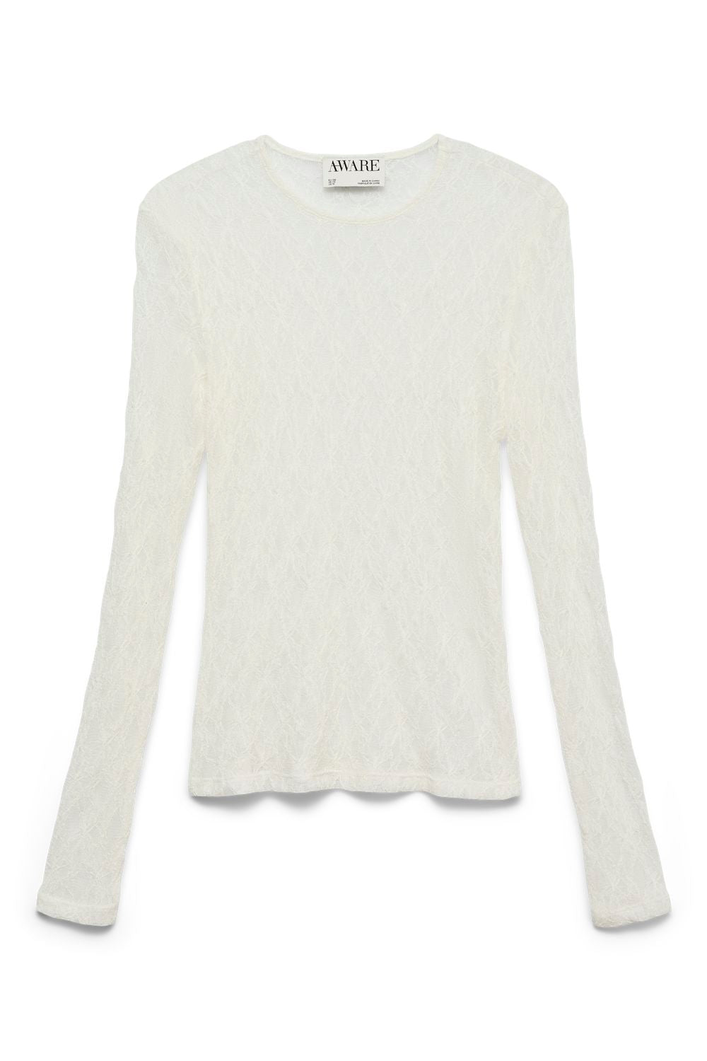 Awtessy Ls O-Neck Lace Top Noos