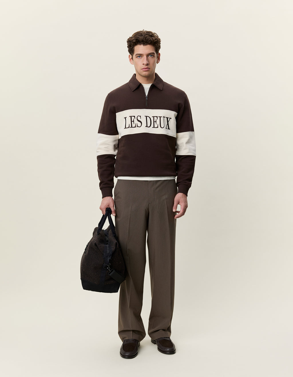 Zipper Rugby Sweatshirt