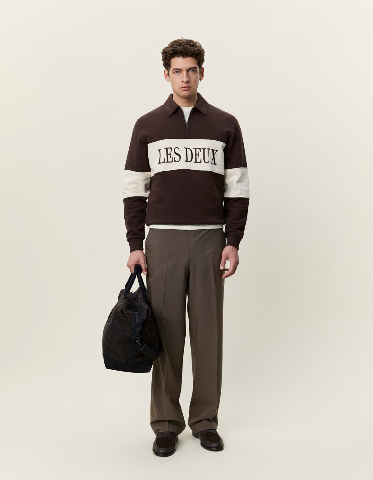 Zipper Rugby Sweatshirt