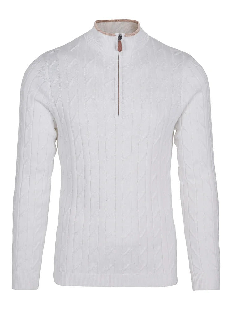 Sivert Genser med zip offwhite