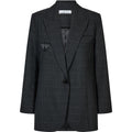 Smokey Check Single Blazer - Antrasit
