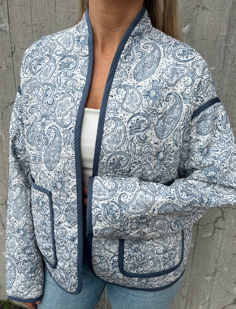 Jane LS Quilted jacket China blue