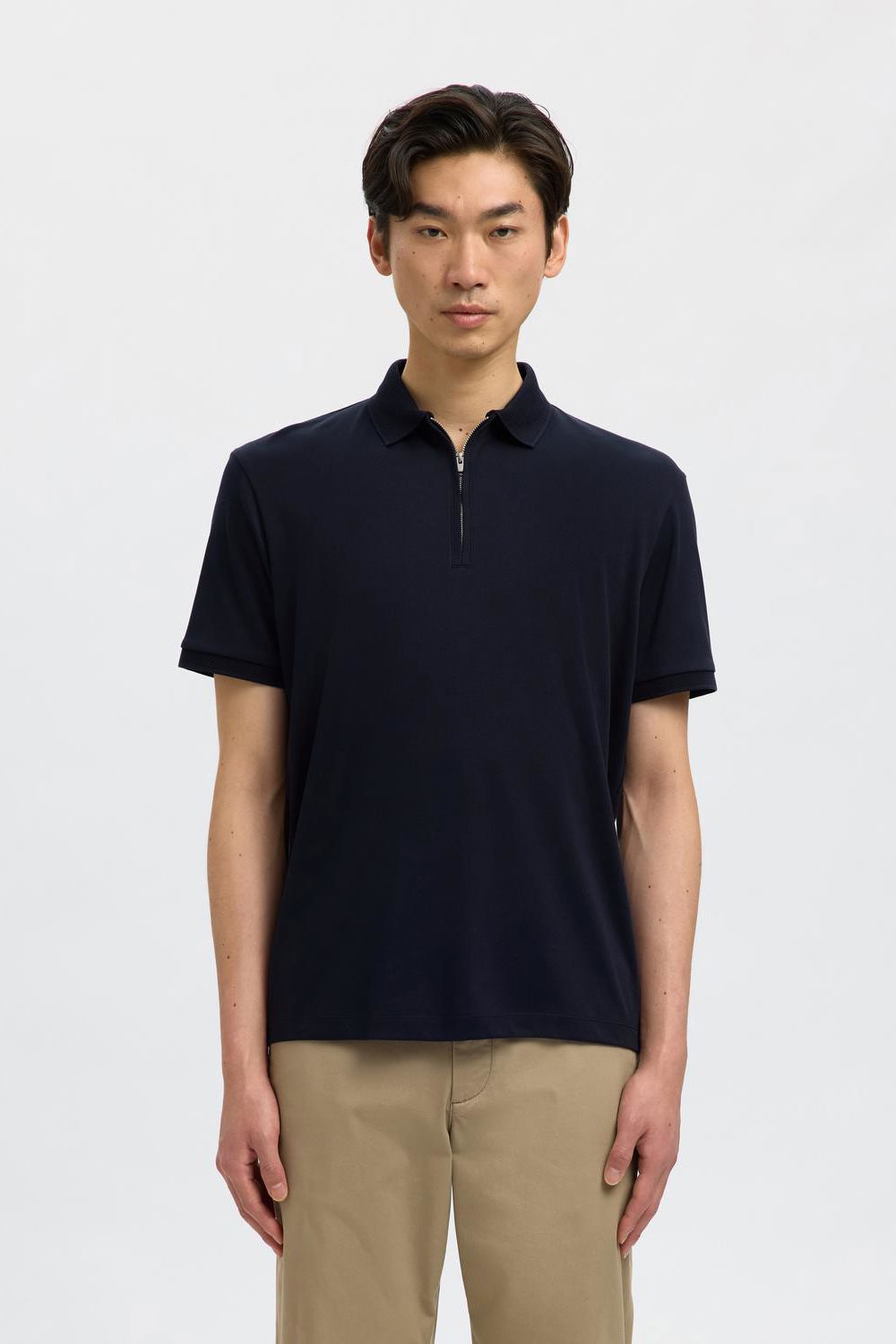Slmfave Zip Ss Polo Noos