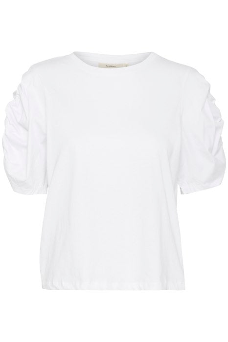 PayanaIW woven trim shirt White