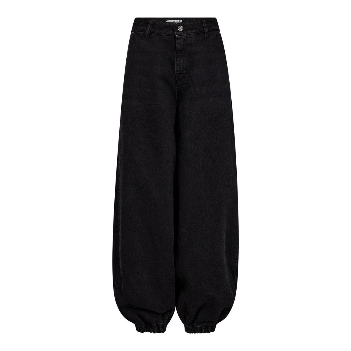 Denim Harem Pant - black
