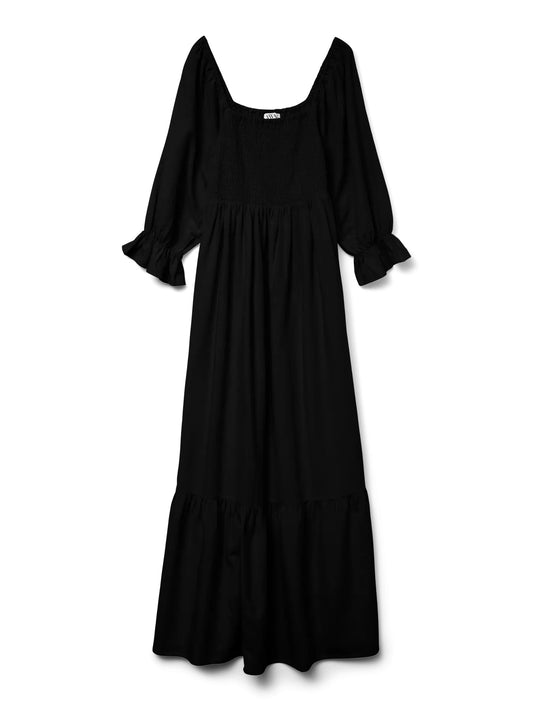 VMMARIELL 3/4 Squareneck ankle dress black