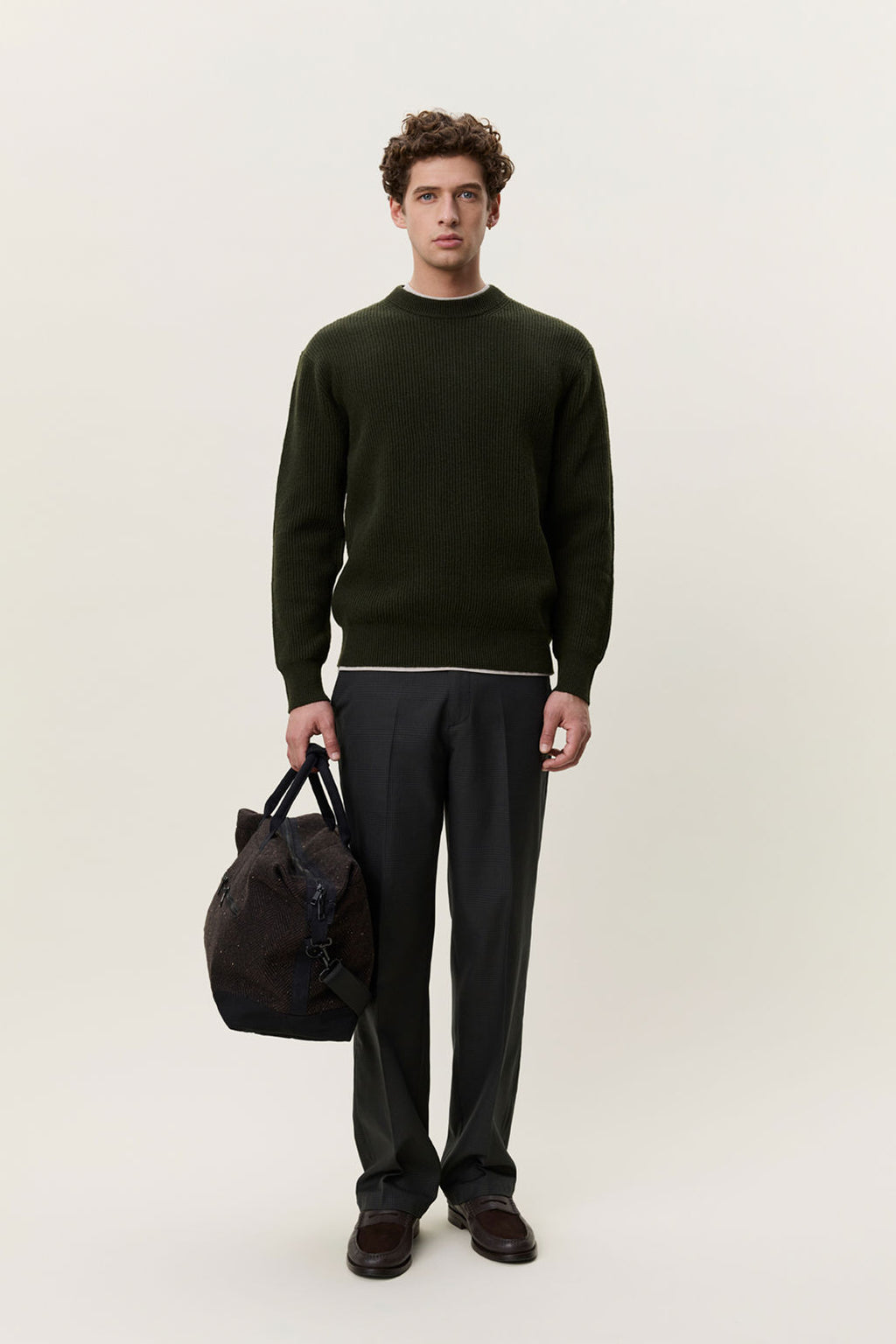 Wool Rib Roundneck Knit