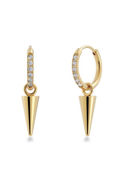 Peak Hoops Mini Sparkle Gold