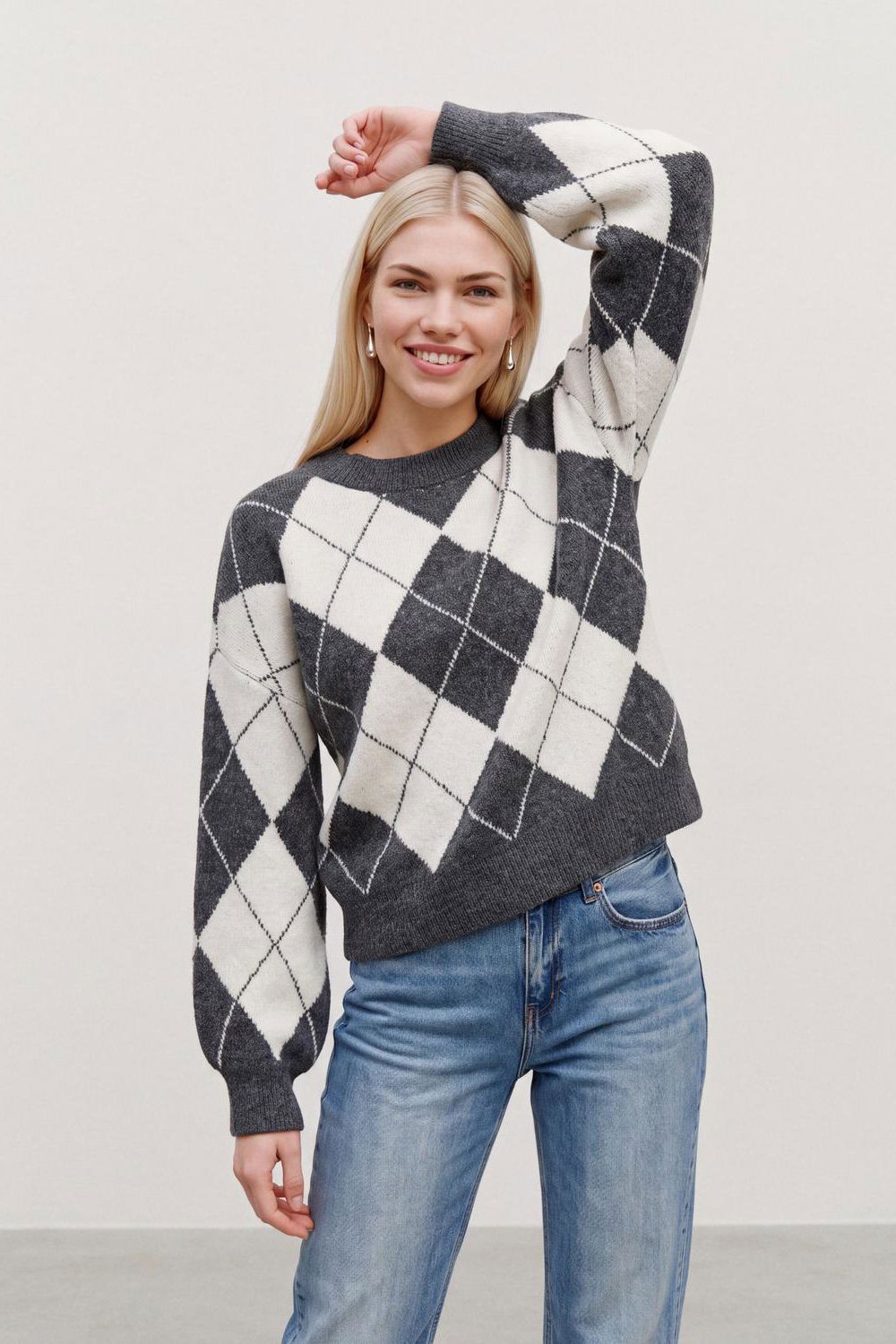 Vmdoffy Jaquard Ls O-Nck Pullover Noos