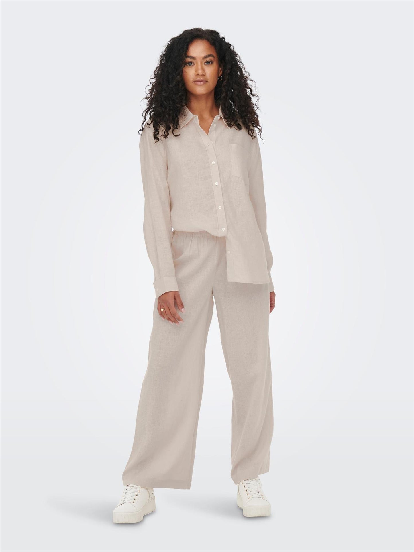 ONLTokyo linen blend pant Moonbeam