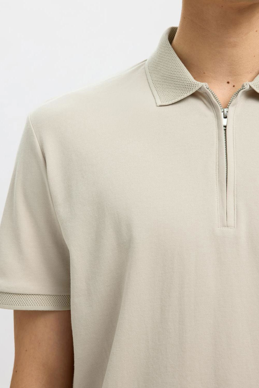 Slmfave Zip Ss Polo Noos