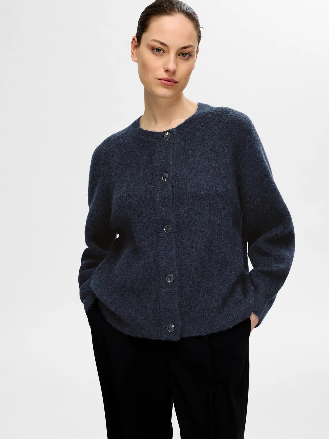 Lulu short cardigan Mørk blå