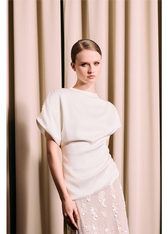 Demi top - pearl white
