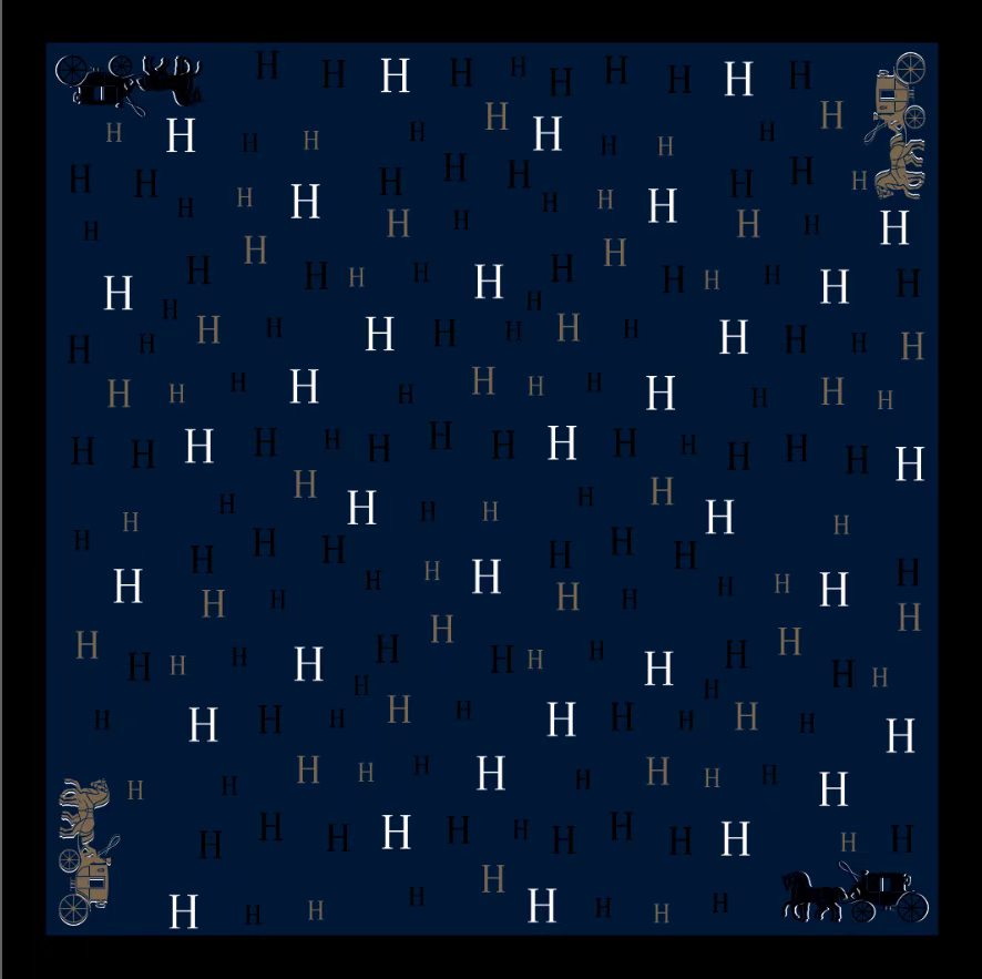 H-skjerf Bandana navy / sort