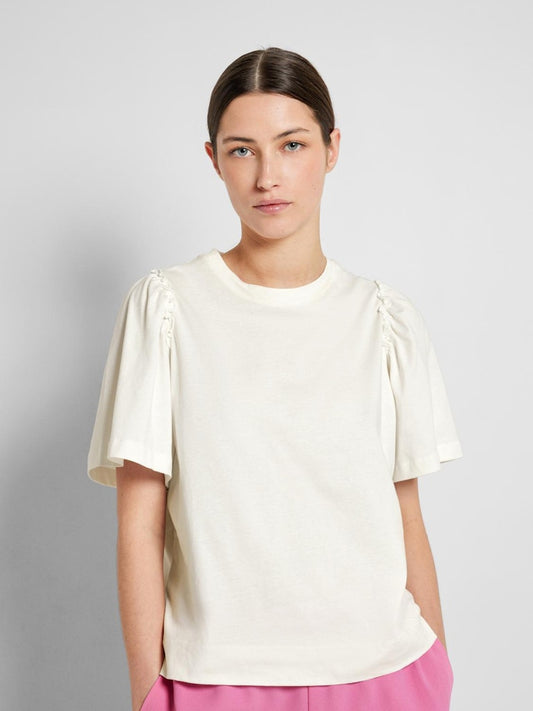 SlfPenelope 2/4 ruffle T-shirt Off-white