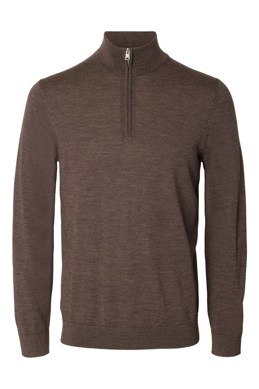 Slmtray Ls Knit Reg Merino Half Zip Noos